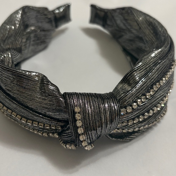 Source Unknown Accessories - Source Unknown Metallic Silver Headband with Rhinestones